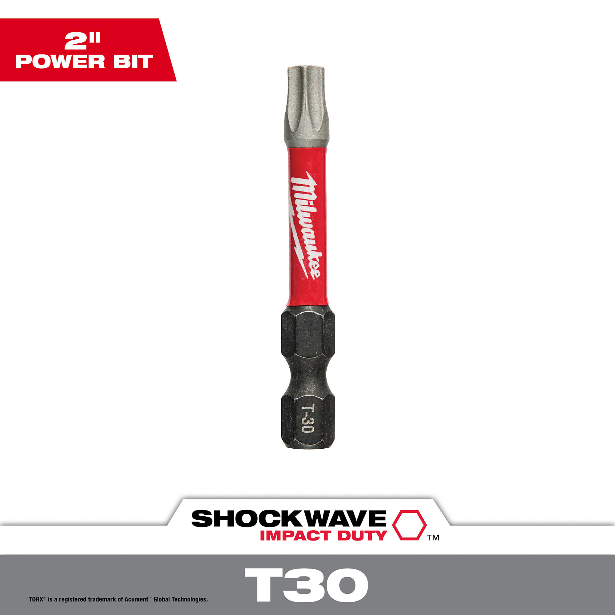 Milwaukee Shockwave Impact Duty Driver Bit, 2in., Torx T30, Model# 48-32-4487